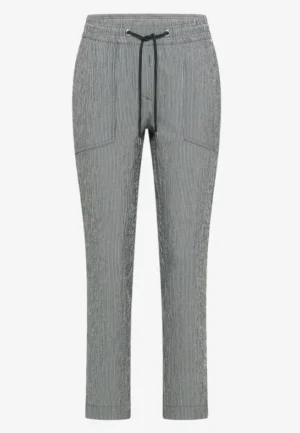 Alternative view of Slim legs broek in seersucker kwaliteit