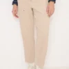 Sportieve loose fit corduroy broek