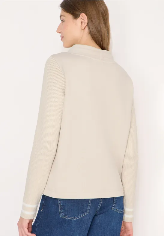 Sweater met gebreide mouwen - Afbeelding 3
