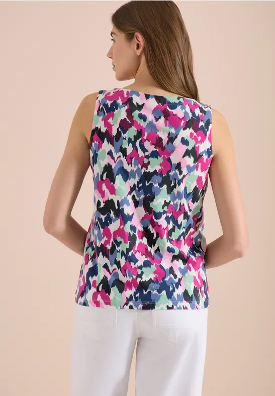 Top met gespleten hals en print - Afbeelding 3