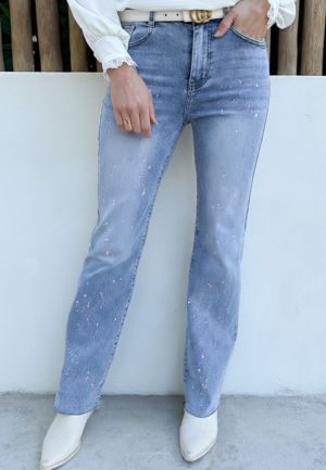 Alternative view of Wide Leg Jeans Dez Paint