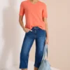 Wide Legs 3/4 jeans in Loose Fit