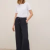 Wide Legs gestructureerde broek