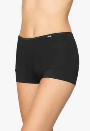 3844 dames boxershort microfiber - Dames polyamide hoge onderbroek - Badstof kruisje - ondergoed