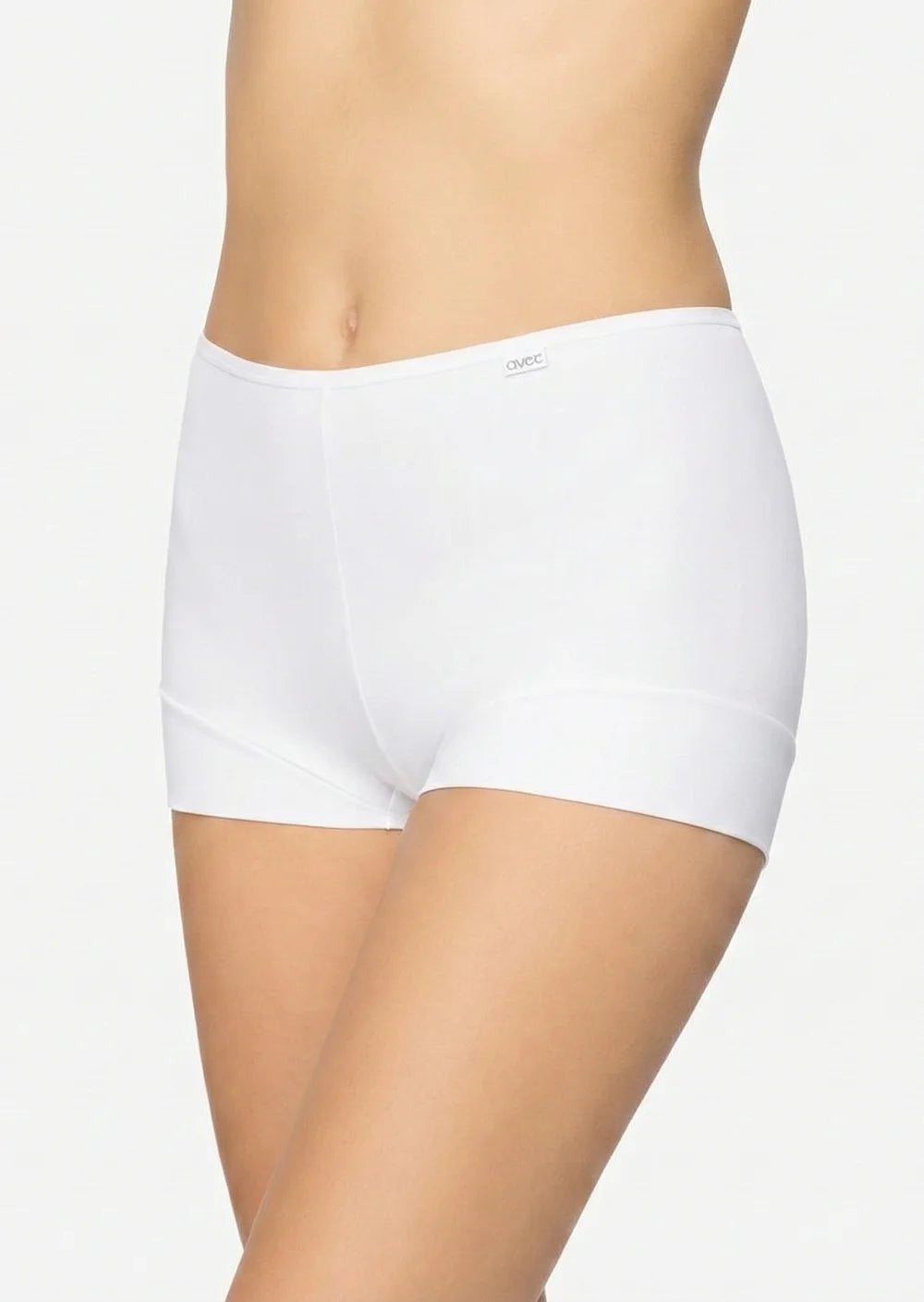 3844 dames boxershort microfiber - Dames polyamide hoge onderbroek - Badstof kruisje - ondergoed