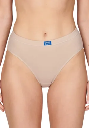 Dames High leg slip 3270 sport - Dames onderbroek - kanten ondergoed -badstof kruisje - wit en zwart