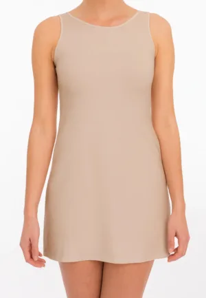 Gladde onderjurk microfiber - 79090 - wit - zwart - huidskleur
