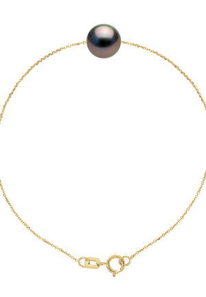 Armband Tahitian Pearl Ronde 8-9 mm ketting forcat Yellow Gold
