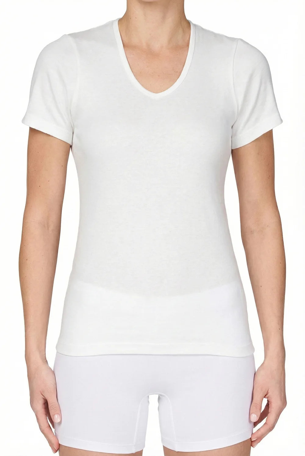 Dames thermo shirt korte mouw - Thermisch - Warm Thermo kleding dames - Lage hals