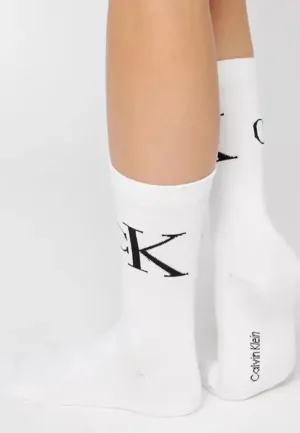 Calvin Klein 2-paar Crew dames sokken - Logo - katoenen hoge sokken voor vrouwen