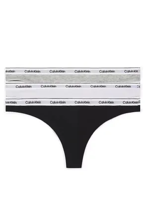 Calvin Klein strings 3-pack - Calvin klein ondergoed dames - Multipack katoenen dames strings - Voordeelverpakking - Sale
