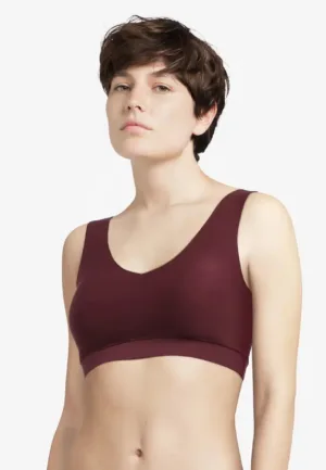 Chantelle Bralette top met vulling - Soft Stretch - Padded top - Bralette / BH Top naadloos dames - Rood - zwart - Huidskleur