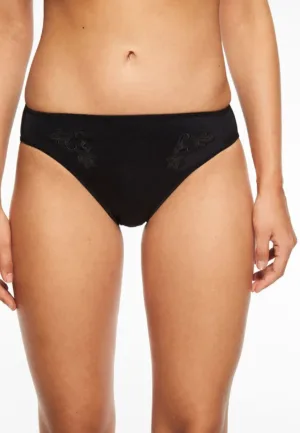 Hedona - kanten bikini slip dames - Kanten dames ondergoed - zwarte onderbroek
