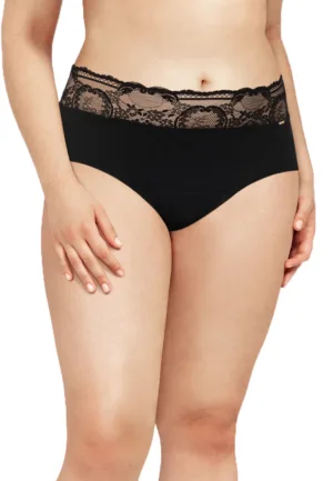 - Menstruatie / incontinentie slip - Period proof slip - Kanten taille menstruatie slip