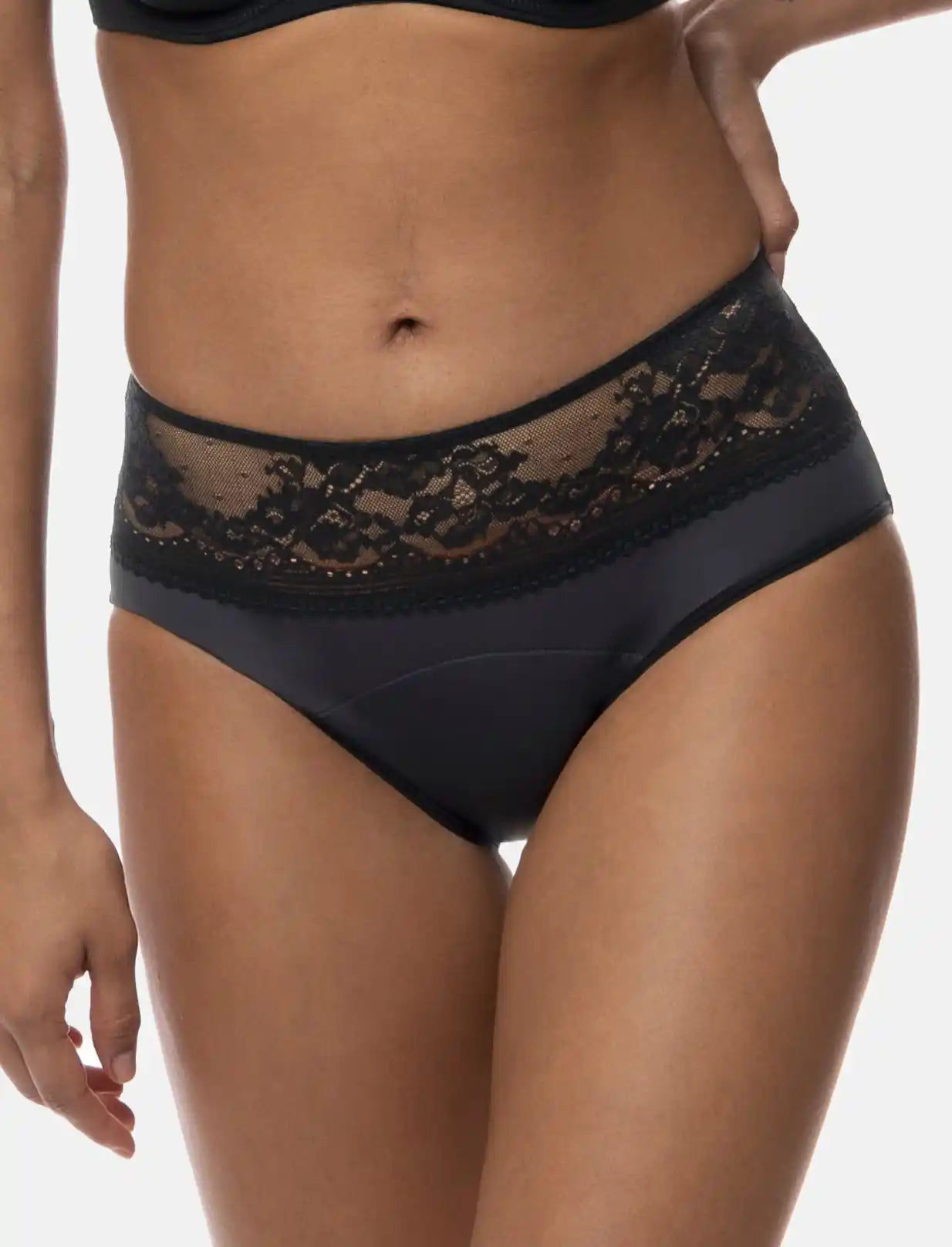 2-pack Menstruatie Midi Slip - Menstruatie ondergoed - Lace - Kanten incontinentie ondergoed