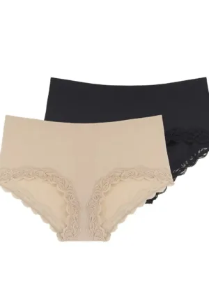 2-pack midi slip dames kant - Evie