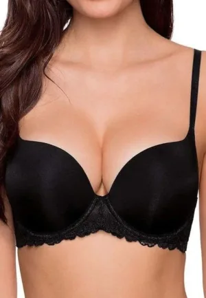 Super Push Up BH - Claire - Maximizer push up bh met beugel - T-shirt bh met kanten rand