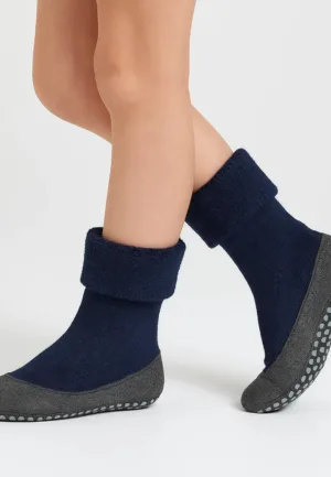 FALKE Dames/kinder Cosyshoe pantoffels - Slofsokken jongens en meisjes