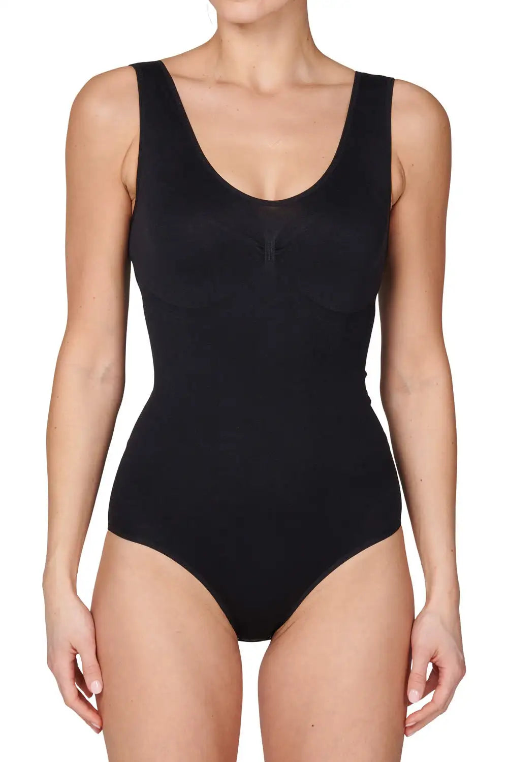 J&C body - bodystocking dames naadloos - Body wit - Bodysuit zwart zonder mouwen - Naadloos