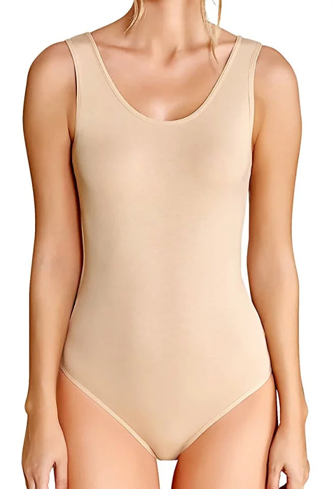 J&C body - bodystocking dames naadloos - Body wit - Bodysuit zwart zonder mouwen - Naadloos