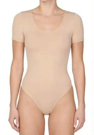 J&C string body-bodystocking korte mouw dames / Ronde hals