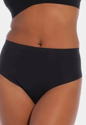 Magic sterk corrigerende string - Dream Shaper Thong - Buik corrigerende shapewear brief - Zwart - Huidskleur
