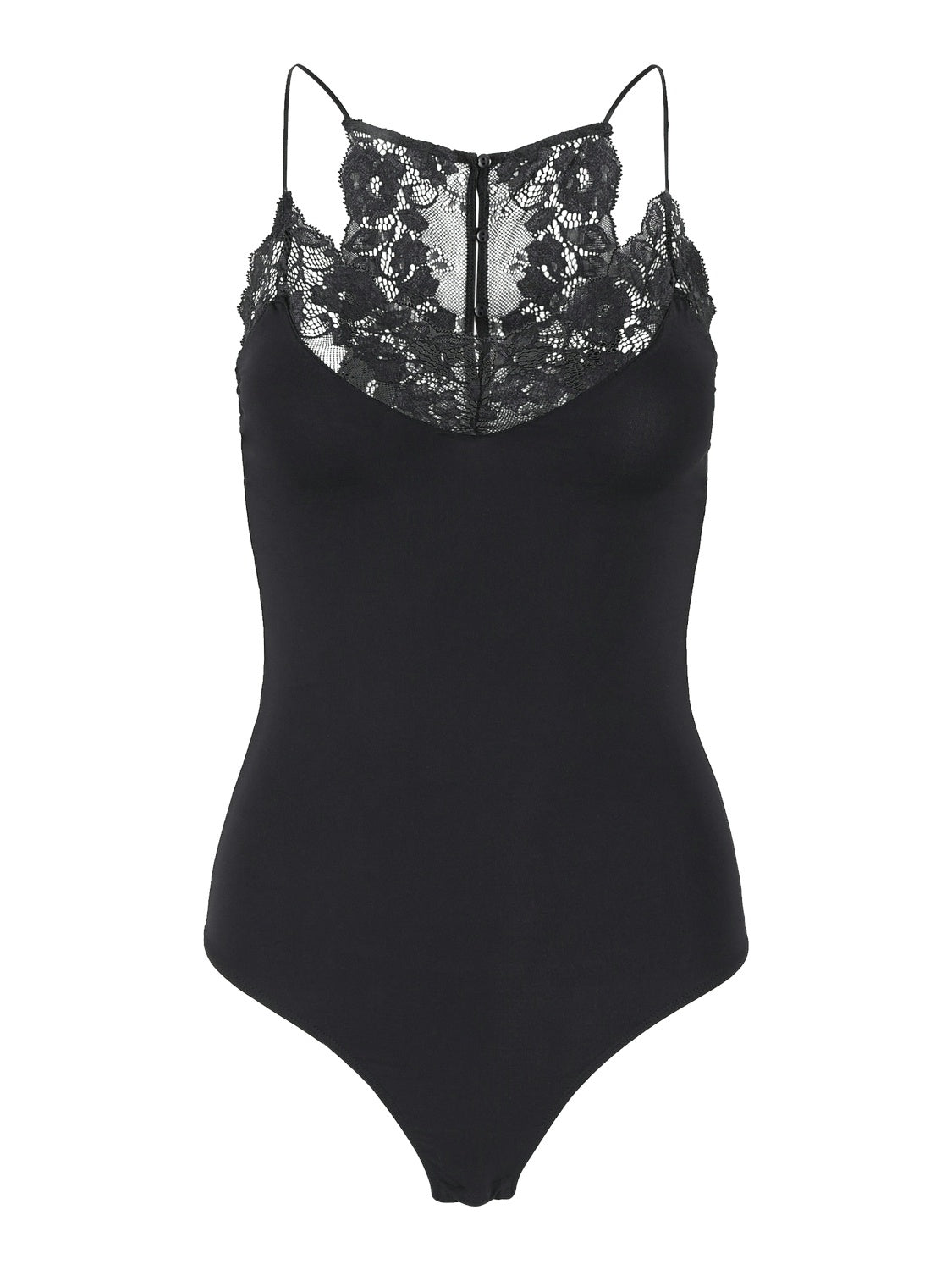 Kanten Stringbody spaghetti bandjes - Bodystocking Kornelie