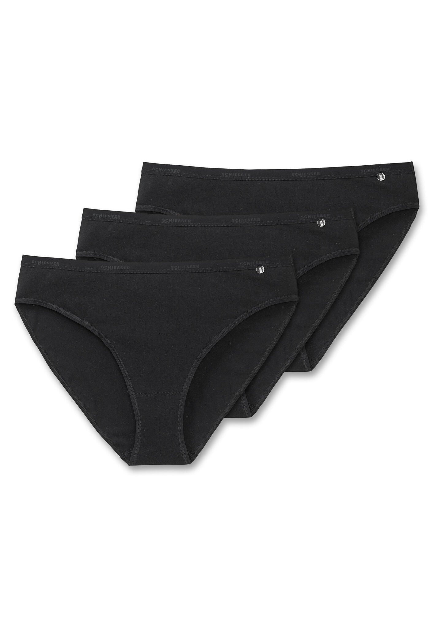 Schiesser 3-Pack Tai dames slip - Zwart