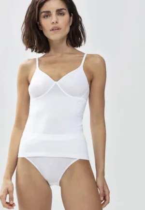 BH hemdje - Bra Top zonder Beugel - Viscose bh en hemd in een zonder vulling - Wit - Zwart