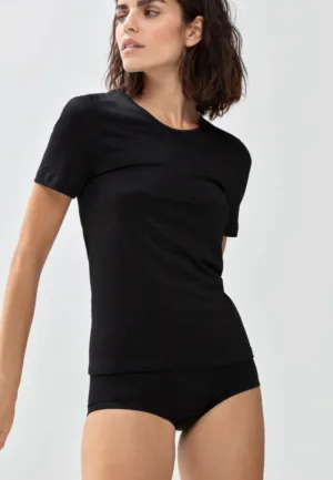 56201 Emotion dames T-shirt - ronde hals - Vrouwen viscose ondershirt slim Fit - Korte mouwen