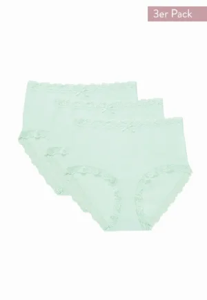 Nina von C 3-pack dames Tailleslip - Kant - Colours - Dames onderbroeken modal - Vrolijke kleuren