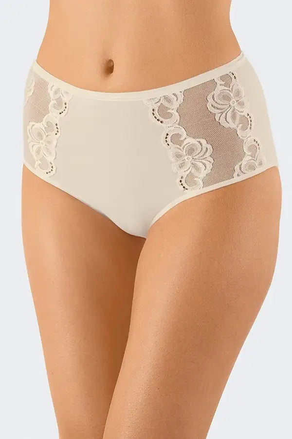 Dames maxi-taille slip kant - Hoge kanten dames slip - Elastisch katoenen onderbroek