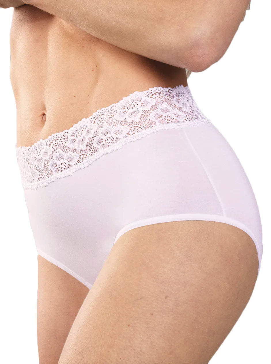 Kanten modal taille slip dames - Hoge kanten dames onderbroek