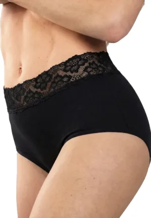 Kanten modal taille slip dames - Hoge kanten dames onderbroek
