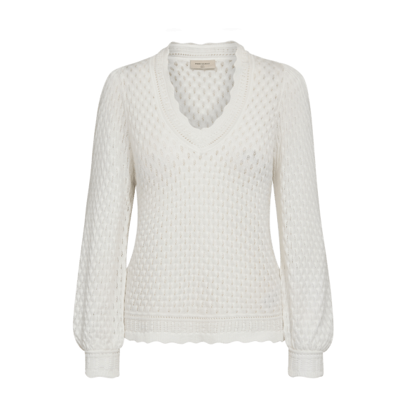 FreeQuent - Wit | Dames | Trui | Wit | XL | regular | Kamst mode