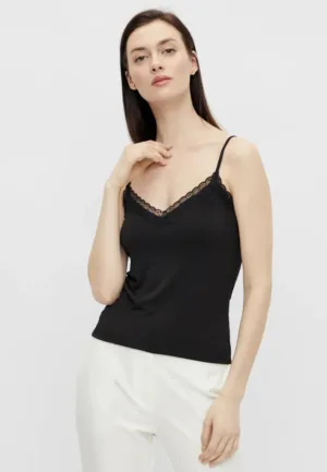 Dames hemd kant - Lace singlet kate - Kanten dames onderhemd - Microfiber singlet
