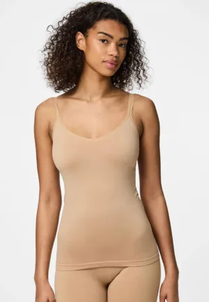 Dames hemd - spaghetti bandjes - Plain Top - Basic vrouwen onderhemd microfiber