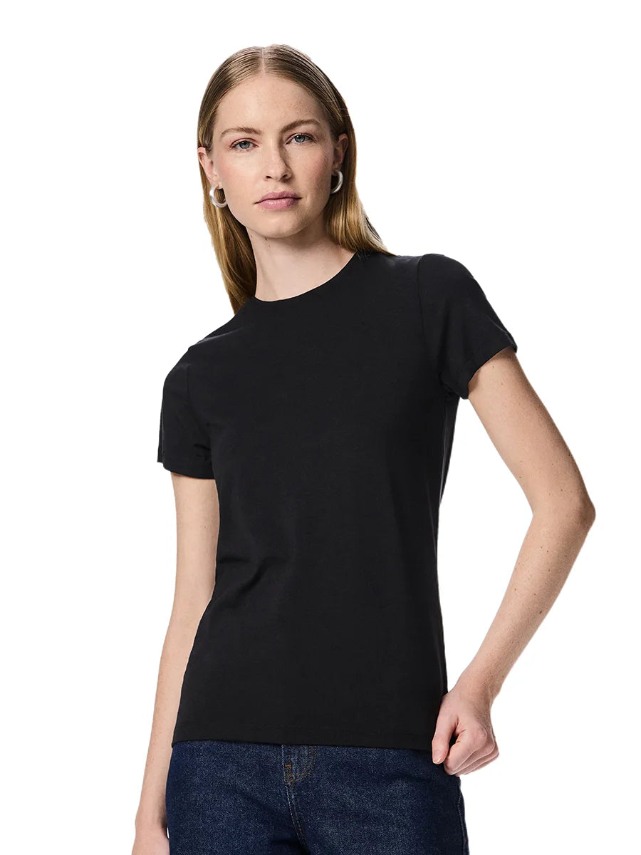 Dames ondershirt korte mouw - T-shirt vrouwen katoen - Slim fit aansluitend