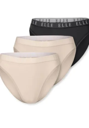 Elle 3-Pack dames tanga slips microfiber