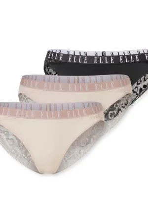 Elle 3-Pack Kanten brazilian slips dames - Lace