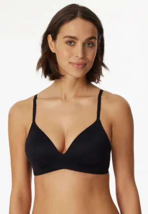BH met vulling zonder beugel - Invisible soft - Comfort invisible bh die niet doorschijnt - Huidskleur - Zwart