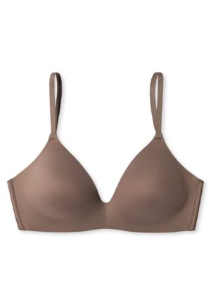 Schiesser BH met vulling zonder beugel - Invisible soft - Comfort invisible bh die niet doorschijnt - Huidskleur - Zwart