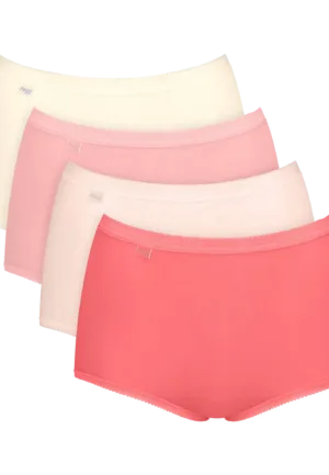 Sloggi 4-pack dames Basic Maxi slips - Red Combi - Taille dames onderbroeken katoen - Copy