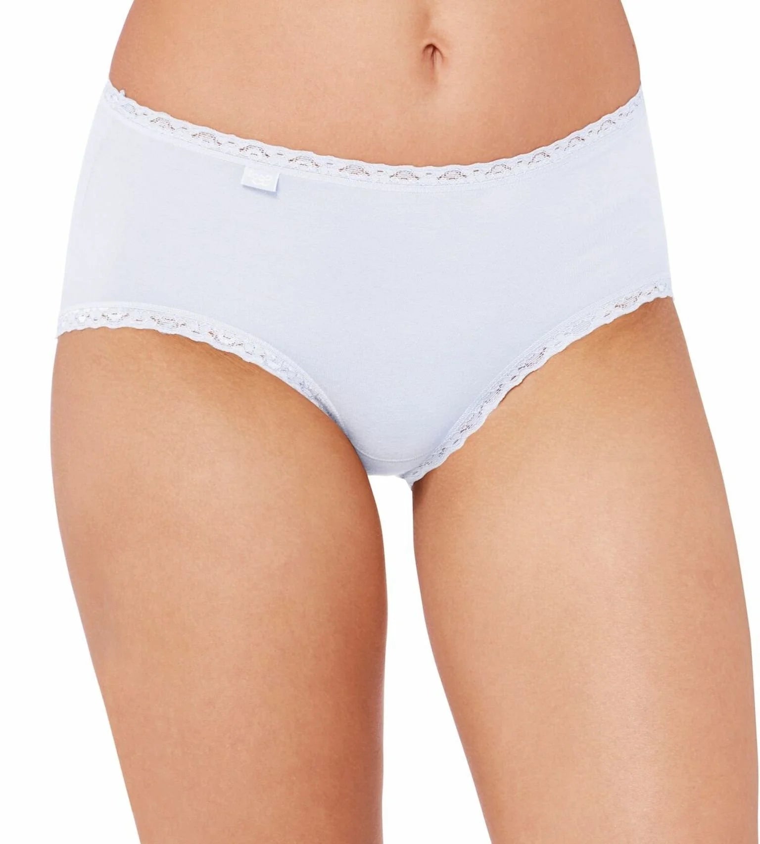 Dames 24/7 kanten midi heup slip - Natural Katoen