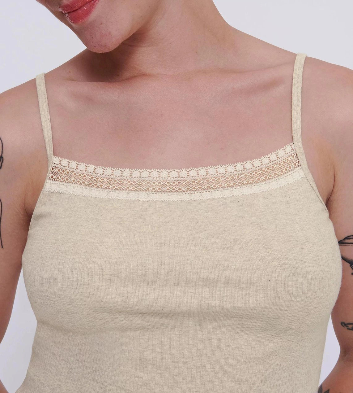 Dames hemd GO Ribbed Crop Top - Mouwloos slaapshirt