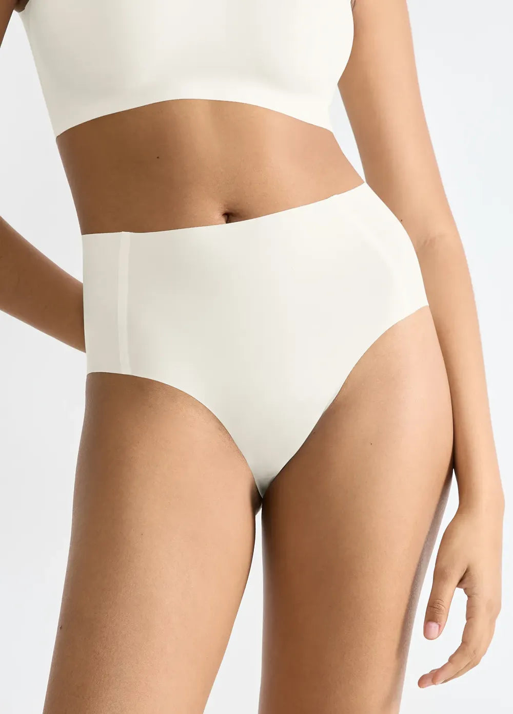 Zero Feel taille slip dames 2.0 - High waist - Hoge naadloze dames onderbroek - Katoenen kruisje - Schijnt niet door - Zwart - Huidskleur - Donkerblauw