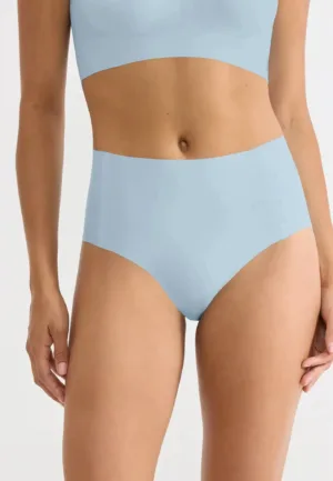 Sloggi Zero Feel taille slip dames 2.0 - High waist - Hoge naadloze dames onderbroek - Katoenen kruisje - Schijnt niet door - Zwart - Huidskleur - Donkerblauw