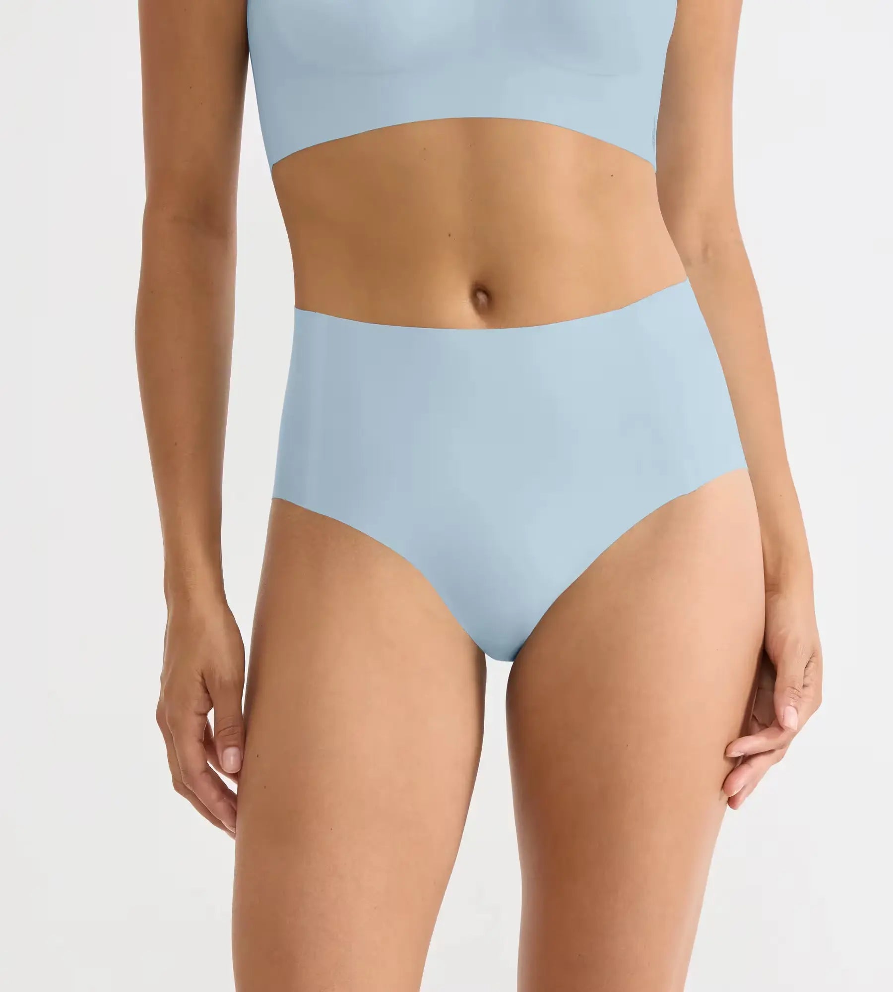 Sloggi Zero Feel taille slip dames 2.0 - High waist - Hoge naadloze dames onderbroek - Katoenen kruisje - Schijnt niet door - Zwart - Huidskleur - Donkerblauw