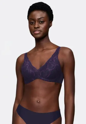Triumph BH Body Make-up Illusion Lace - Blauw - Kanten beugel bh met brede zachte bandjes - Voorgevormd - Copy