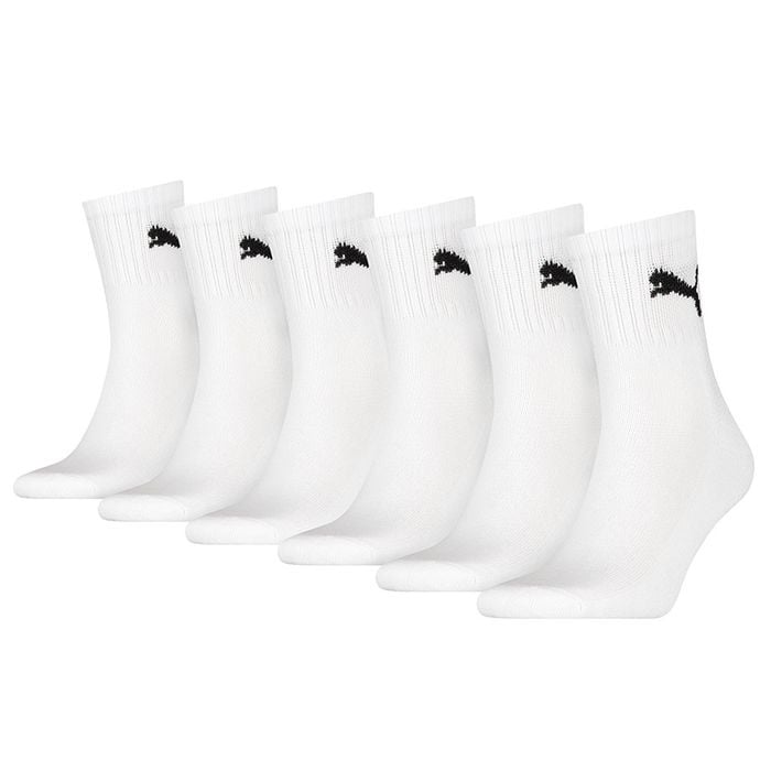 6-paar Crew sport sokken - Short - Halfhoge katoenen sportsokken - Dames - witte sportsokken - Copy